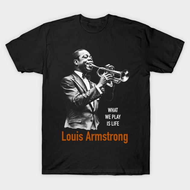 Louis Armstrong silhouette T-Shirt by BAJAJU